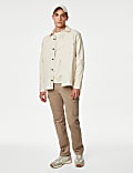 Straight Fit Corduroy Stretch Cargo Trousers