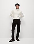 Regular Fit Luxury Single Pleat Corduroy Chinos
