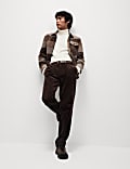 Regular Fit Luxury Single Pleat Corduroy Chinos
