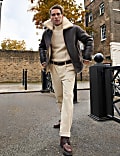Chino coupe standard à pli unique en velours côtelé de qualité supérieure