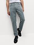 Pantalon coupe droite 5 poches en velours côtelé de luxe