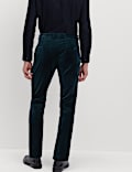 Slim Fit Velvet Stretch Trousers