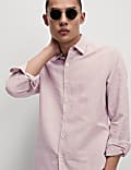 Cotton Linen Blend Puppytooth Shirt