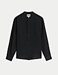 Chemise 100 % lin à col grand-père