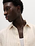 Regular Fit Pure Linen Striped Shirt