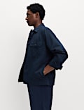 Cotton Linen Blend Overshirt