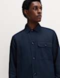 Cotton Linen Blend Overshirt