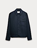 Cotton Linen Blend Overshirt