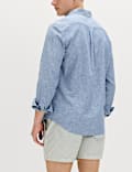 Regular Fit Cotton Linen Blend Shirt