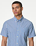 Easy Iron Striped Poplin Shirt