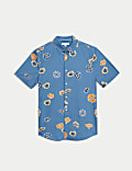 Easy Iron Pure Cotton Geometric Print Shirt