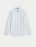 Easy Iron Cotton Rich Striped Oxford Shirt