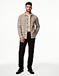 Pure Cotton Textured Check Overshirt