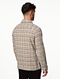 Pure Cotton Textured Check Overshirt