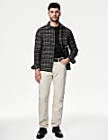 Pure Cotton Textured Check Overshirt