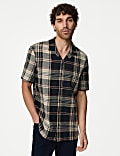 Pure Cotton Textured Check Shirt