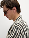 Regular Fit Cotton Rich Striped Shirt