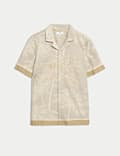 Cotton Blend Palm Print Shirt