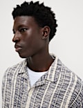 Regular Fit Easy Iron Cotton Blend Striped Shirt