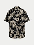 Regular Fit Cotton Blend Short Sleeve Shirt