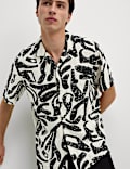 Regular Fit Abstract Print Short Sleeve Shirt