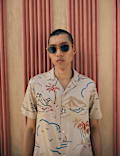 Chemise hawaïenne 100 % coton, repassage facile