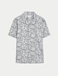 Regular Fit Cotton Rich Floral Short Sleeve Shirt