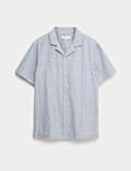 Pure Cotton Seersucker Short Sleeve Shirt