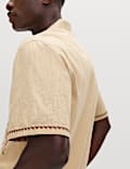 Pure Cotton Embroidered Short Sleeve Shirt
