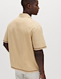 Pure Cotton Embroidered Short Sleeve Shirt