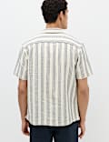 Pure Cotton Textured Short Sleeve Shirt
