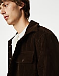 Pure Cotton Corduroy Borg Lined Shacket
