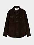 Pure Cotton Corduroy Borg Lined Shacket