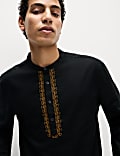 Easy Iron Linen Rich Embroidered Kurta