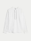 Easy Iron Linen Rich Embroidered Kurta