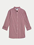 Easy Iron Cotton Stretch Gingham Oxford Shirt