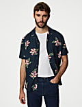 Easy Iron Linen Rich Floral Shirt
