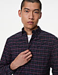 Easy Iron Pure Cotton Check Oxford Shirt