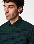 Easy Iron Pure Cotton Check Oxford Shirt