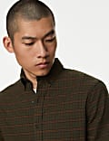 Easy Iron Pure Cotton Check Oxford Shirt