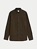 Easy Iron Pure Cotton Check Oxford Shirt