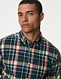 Chemise Oxford en coton à carreaux