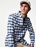 Easy Iron Pure Cotton Check Oxford Shirt