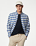 Easy Iron Pure Cotton Check Oxford Shirt