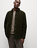 Corduroy Borg Lined Shacket