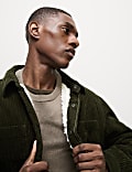 Corduroy Borg Lined Shacket