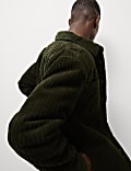 Corduroy Borg Lined Shacket