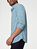 Cotton Rich Gingham Check Oxford Shirt