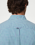 Cotton Rich Gingham Check Oxford Shirt