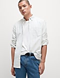 Pure Cotton Striped Oxford Shirt